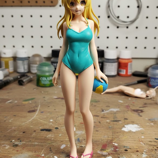 Summer Vibe – Anime Girl (Swimsuit Version) High-Detail Figurine