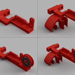 Support_detecteur_fin_de_filament.jpg Alfawise U30 / U20 / U20 Plus - Longer3D LK1 / LK2 - Makerbot porta sensor de extremo de filamento alterno con opción de porta cable y guía de filamento desde la parte superior