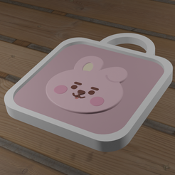 Llavero-BTS-Cooky_01.png STL file BTS Keychain - Cooky・3D printer model to download