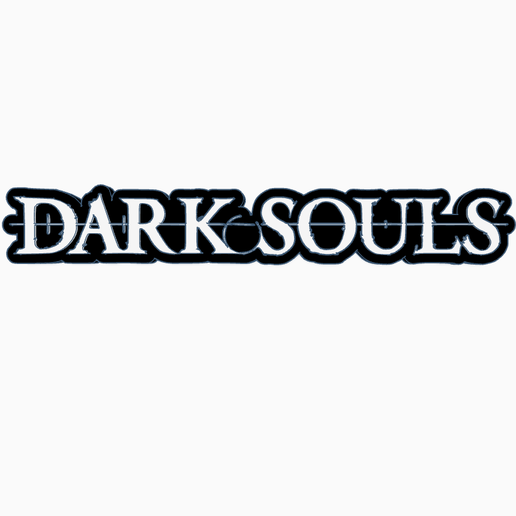 DARK SOULS Logo Display by MANIACMANCAVE3D 3D model
