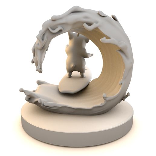 🏄 pibble surf・Archivo STL para Impresión 3D・Cults