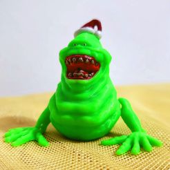 20221215_045611.jpg Archivo STL gratis Slimer Christmas Ghostbusters・Plan de impresión en 3D para descargar