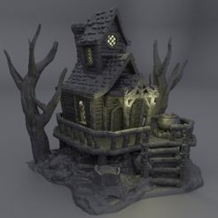Witch-House-1.jpg Witch Hut 28 MM Tabletop Terrain