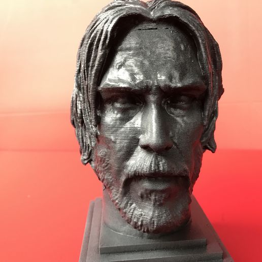 🗿 John Wick - Keanu Reeves- sculpture of head 3D print ready・ STL File ...