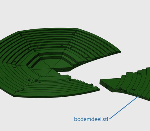 bodemdeel.stl Temple de l'Oiseau coulant
