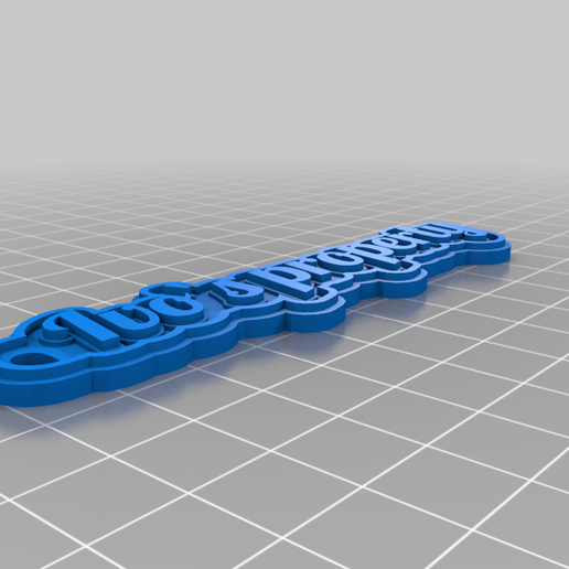 Ivo's PropertyMy Customized Multiline Tag or Keychain - 3D model önizlemesi