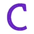 C.stl Elegant Chiseled Font Alphabet and Numbers (40 3d models)