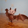 Figurine articulée en forme de chauve-souris, corps imprimé sur place, tête encliquetable, mignonne-flexi