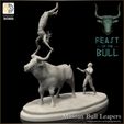 minoan_leapers3.jpg Minoan Palace Performers - 5 figure set including Bull