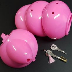 20191101_095435.jpg STL file 48mm-51mm Back for Contained and Caged Chastity Cages・3D print object to download