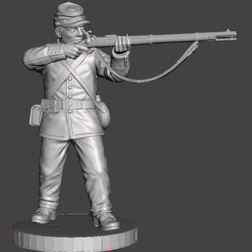 AMERICAN CIVIL WAR SOLDIER FIRING