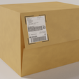 9.png Cardboard box package with texture 3D model