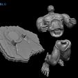 12.jpg Abomination Hulk, from movie The incredible Hulk 2008, with Edward Norton, File STL for 3D Printer FDM-FFF  SLA.-DPL-SLS   Model Printing Miniature Assembly