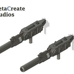 GinraiRifles.jpg Archivo 3D Rifles para Leyendas Ginrai / Titans Return Powermaster Optimus Prime・Diseño imprimible en 3D para descargar