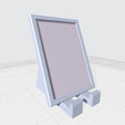 Ipad-Stand-photo-Frame-2-n-1-assebled05.png 2 in 1 Tablet Stand with Picture Frame 3D printing Files