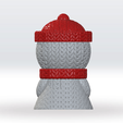 Snowman-knitted24.png Knitted Snowman Christmas STL 3D Model Split Parts  Multiparts