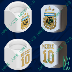 Mate-Messi-10,-Escudo-AFA-marca-de-agua.png STL file Mate AFA Shield and Messi 10・3D printing idea to download