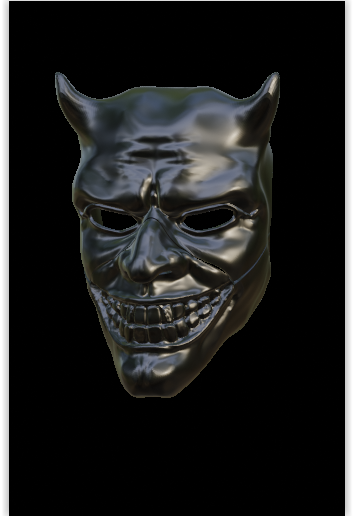 📞 the black caller grabbing mask・ OBJ File for ・Cults
