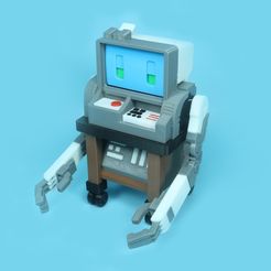 RetroCompRobo_1X1_1.jpg Fichier STL gratuit Robot informatique rétro・Plan pour imprimante 3D à télécharger
