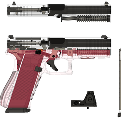 Glock-17-Gen5-Assy011.png STL file Glock 17 & 45 Gen 5 (.STEP FILES)- Full Pieces・3D printing idea to download