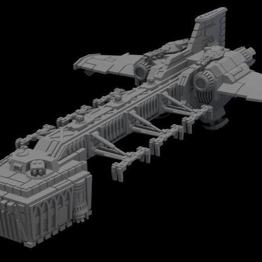 1/4" Scale Orbital Tank Transporter for Enhanced Human Armies 3D model