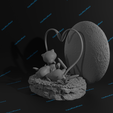 Diorama-Mew7.png Mew diorama 3d print model presupported
