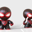 Double.10635.png Chibi Miles SPIDER-MAN STL Files - Marvel - Cute - 3d Printing