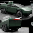 profile.png Military Cybertruck Six-Wheel High Quality 3D Model [With/Turret and Solar Panels]