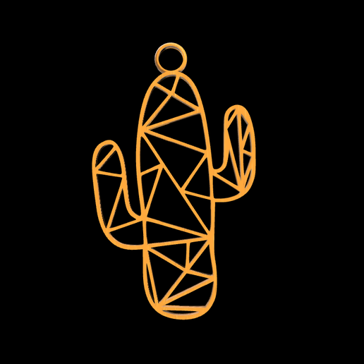 Cactus earring 3D model