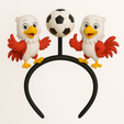 austria.png Austria Fan Headband - Double Eagle Mascot Edition | Soccer Spirit Accessory | 3D Printable Headwear for World Cup 2026