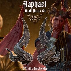 pre1.jpg Fantasy Devil Raphael/Haarlep Incubus Horns Set Baldurs Gate 3