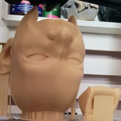 John Eck head with opening mouth (for doll, marionette, puppet, figure)