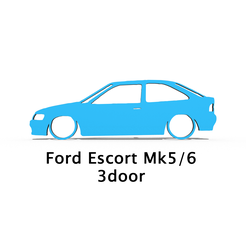 octanurt Ford Escort Mk5/6 3door Файл STL ФОРД ЭСКОРТ МК5 МК6 РС 2000 СИЛУЭТ・Модель для загрузки и печати в формате 3D, KrunchMedia3D