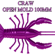CRAW OPEN MOLD 100MM SOFT PLASTIC LURE BAIT FISHING OPEN MOLD - CRAW 100MM