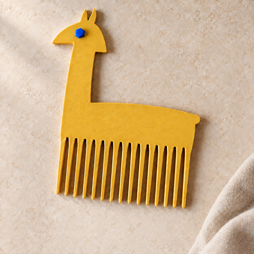 Peigne Lama inspiré de Kuzco - Fichier STL pour impression 3D - Accessoire Cosplay et déguisement Halloween