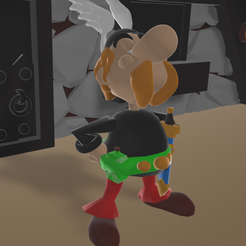 photo de pres persos asterix.png STL file Diorama, life scene Asterix and his house・3D printable model to download