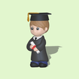Graduate Boy2.PNG 3D file Graduate Boy - Graduation gift・3D printer design to download, Usagipan3DStudios