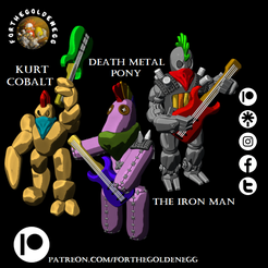 The-Guitar-Heroes.png Archivo STL Los héroes de la guitarra (escala 32 mm)・Plan de impresora 3D para descargar