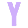 Y.stl Simple uppercase alphabet- Abecedario mayuscula sencilla