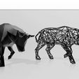 4.jpg Toro - Bull - Voxel - LowPoly - Wireframe 3D Model Print