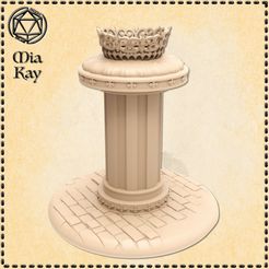 crown-on-pedistal.jpg STL file Queen Crown on Pedestal・Template to download and 3D print