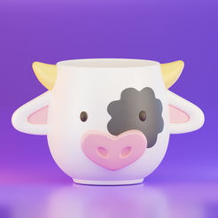 VASE_COW.png STL file COW POT/ VASE/ PENCIL HOLDERS/ PENCIL HOLDER/ FLOWER POT・3D printable model to download