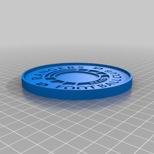 👽 Rangers FC 55 coaster・Free STL File for ・Cults
