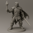 0c036a4b-0520-44a7-b75d-41fe0df1e777.png Torchlit Hero STL Miniature - Fantasy Warrior for Tabletop RPGs