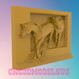 2.png Two Horses,3D MODEL STL FILE FOR CNC ROUTER LASER & 3D PRINTER