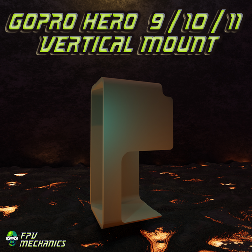 📷 Gopro Hero 9 / 10 / 11 / 12 Vertical ND filter Mount・ STL File for 3D ...