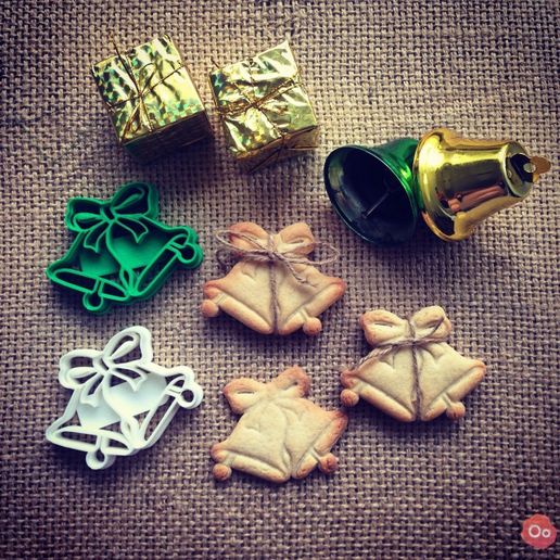 Christmas bells Cookie Cutter 3D model