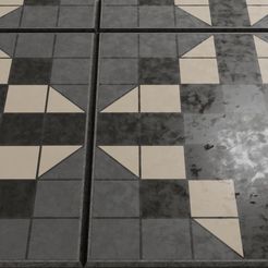 4.jpg 3D file Antique Tiles 3D Model・Model to download and 3D print