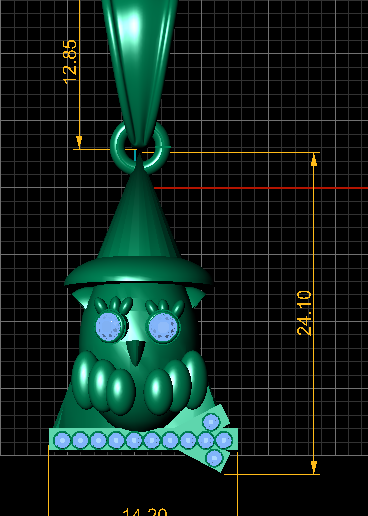 dimension-1.png Colgante imprimible en 3D de búho con sombrero de mago