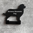 8-Bernese-Mountain-Dog-hook-with-name.png Bernese Mountain Dog. Dog Lead Hook Stl File